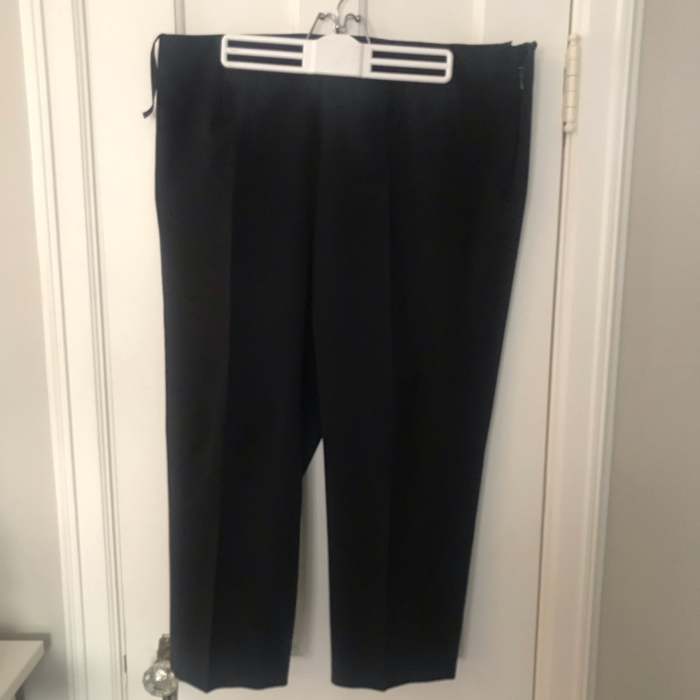 Dressy, black crop/capris.